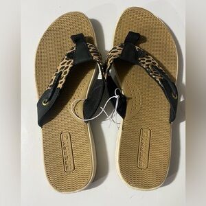Sperry Top-Sider Leopard Print Sandals NWOT